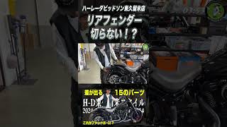 ハーレーのリアフェンダーを短くする画期的な方法とは！？ ハーレーダビッドソン ファットボーイ カスタム ローライダーST [upl. by Kondon]