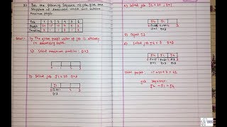 Job Sequencing with Deadlines Greedy Method Hindi  DAA  Example 2 [upl. by Radford]