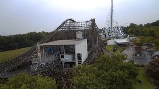 Drop Tower Scream Zone Carowinds HD POV [upl. by Aerdnahc506]