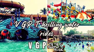 VGP Universal Kingdom chennai complete Tour in Telugu  thrilling water rides ticket details [upl. by Jeffy]