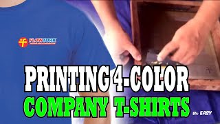 Printing 4COLOR  Company Tshirts [upl. by Jedd]