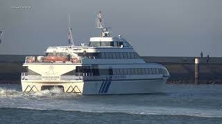 Ms Koegelwieck Catamaran Rederij Doeksen Veerdienst Harlingen Vlieland terschelling 19012019 [upl. by Cadman]