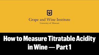 How to Measure Titratable Acidity in Wine — Part 1 [upl. by Av]