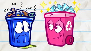 Pencilmate FAILS To Recycle  Animated Cartoons Characters  Animated Short Films [upl. by Schaaff]