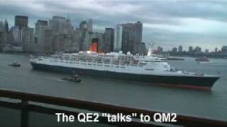 QE2 Final Transatlantic sailing As viewed from my balcony on the QM2 16th October 2008 [upl. by Ennoval324]