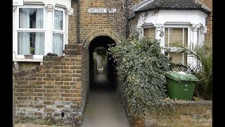 RARE Alley to a railway foot crossing in London [upl. by Yanat]