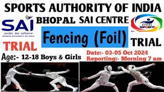 Sports Trial for FENCING Sports Authority of India Guwahati Centre Sports Trial Fencing for B amp G [upl. by Darrey]