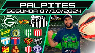 PALPITES DE FUTEBOL PARA 07 10 2024 SEGUNDA 13 JOGOS  BILHETE PRONTO Caipora Análises e TIPs [upl. by Yral]