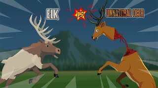 Unnatural Deer vs Elk  Unnatural Habitat Animals Animation [upl. by Apthorp]