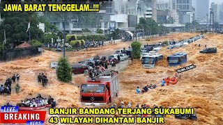 SUKABUMI AMBYAR  BANJIR BANDANG TERJANG WILAYAH SUKABUMI RATUSAN WARGA PANIK TERSERET BANJIR [upl. by Susi237]