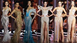 4K TOP 12 Miss Universe Thailand 2024  Finale Evening Gown Competition  VDO BY POPPORY [upl. by Elmaleh]