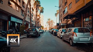 Marrakech 4K  Driving Downtown  Morning Drive  streetma [upl. by Yug]