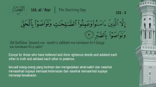 Juz Amma  103 AlAsr  Mishary Rashid Alafasy English Indonesian translation [upl. by Llenej544]