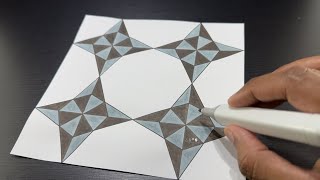 How to Sketch a Design of Repeated Congruent Shape  Tessellation Artwork  Clever  Easy  Agile [upl. by Banky]