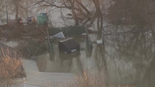 Businesses homes inundated by flooding in Fairfield Maine [upl. by Junie921]