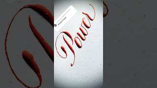 Copperplate calligraphy tutorial how I write power [upl. by Alcus]