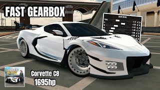 NEW 1695HP FAST GEARBOX CORVETTE C8 CAR PARKING MULTIPLAYER NEW UPDATE [upl. by Leake]