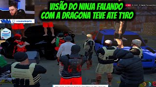 VISÃO DO NINJA FALANDO COM A DRAGONA TEVE ATE T1RO [upl. by Xuerd626]