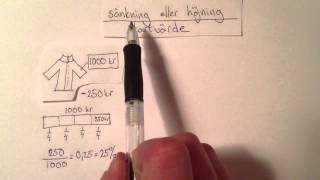 Procent  höjning amp sänkning [upl. by Enaj311]