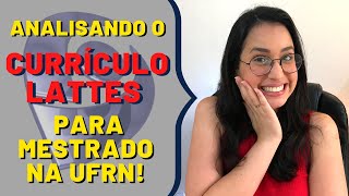 ANALISANDO O LATTES DE SEGUIDORES Mestrado na UFRN  ep 4 [upl. by Oliver]