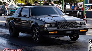 Crazy Fast Big Turbo Buick Grand National T Type Drag Racing at Thunder Valley Wheelie Burnout [upl. by Abrahams]