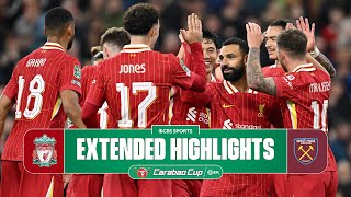 Liverpool vs West Ham Extended Highlights  Carabao Cup  CBS Sports Golazo [upl. by Niliak]