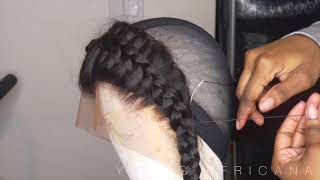 How To Make A Frontal Wig Ft Wiggins Hair  Young Africana [upl. by Melvyn]