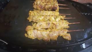 How To BBQ kebabs souvlaki flavour old bay spice mixed [upl. by Adnirak]