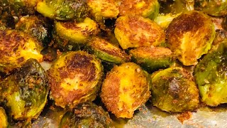 GARLIC ROASTED BRUSSELS SPROUTS  Brown Girls Kitchen [upl. by Akem422]