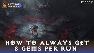 Diablo Immortal  How To Always Get 8 Normal Gems Per Run  Abyssal Verge amp Erebban Castle [upl. by Claus]