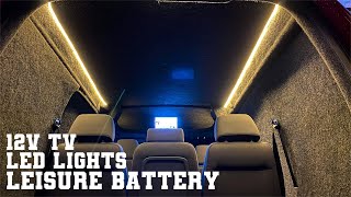 Caddy 2k  tv install  Leisure battery  lights [upl. by Attolrahc972]