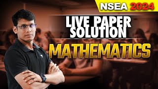 NSEA 2024 Live Paper Solution amp Analysis Mathematics  Prashant Jain papersolution2024 olympiad [upl. by Anoli]