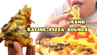 Asmr eating show pizza and friesmukbang chewing soundssatisfing [upl. by Trelu]