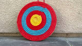 DOSTYLE Archery Targets Traditional Solid Straw Round Archery Target Shooting Bow Coloured Rope Targ [upl. by Nevar]