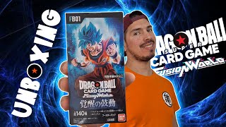 UNBOXING DRAGONBALL SUPER CARD GAME FUSION WORLD AWAKENED PULSE JAP FB01 [upl. by Eimmat]