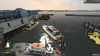 Twin Waterjet Hamilton Jet Boat Berthing in a constrained berth Ship Simulator Extremes [upl. by Jamnis682]