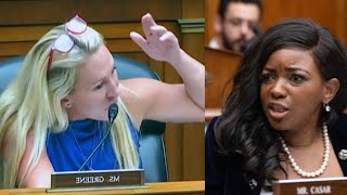 CNN hosts CRITICIZE Black congresswoman for putting MAGA Marjorie T Greene IN HER PLACE [upl. by Dorehs]