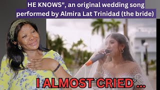 Filipino Bride Sings Herself Down The Aisle Almira Lat HE KNOWS  Reaction [upl. by Atenek]