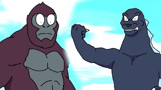 Godzilla vs King Kong RAP BATTLE [upl. by Yerfdog]