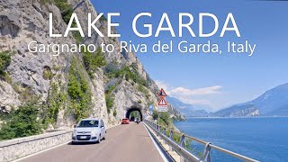 Lake Garda Scenic Drive 4K  Gargnano to Riva del Garda Italy [upl. by Kendre345]