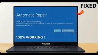 How To Fix Automatic Repair Loop in Windows 10 amp 11 Startup Repair Couldnt Repair Your PC 2024 [upl. by Cecily20]