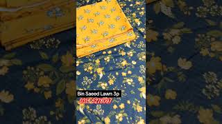 Bin Saeed Lawn 3p Rs 2650 whatsapp 0314 5278097 binsaeedcollection binsaeed [upl. by Avigdor]