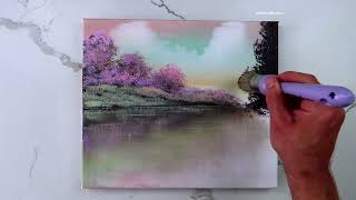 Solitude  Landscape Painting  Easy for Beginners  Acrylics [upl. by Ynoyrb75]