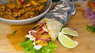 Chicken Fajita Wraps Super easy quick and delicious recipe chickenwraps notyouraverageindianfood [upl. by Percival]