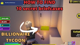 HOW TO FIND 10 SECRET BRIEFCASES MAP FORTNITE CREATIVE Billionaire Tycoon TUTORIAL SECRET BRIEFCASES [upl. by Nyliac]