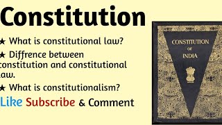 Constitution constitutional law and constitutionalism constitutioneducation [upl. by Powers]