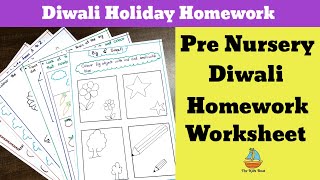 🔴 8 Colour Diwali Homework worksheet for Pre Nursery  Playgroup Homework Worksheet TheKidsBoat [upl. by Jan]