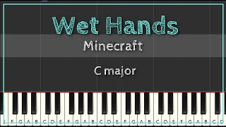 Wet Hands  Minecraft  Easy Piano C Major [upl. by Zins818]