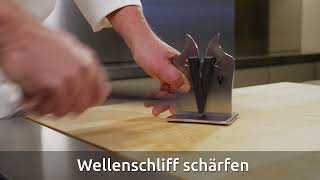 VulkanUS Messer mit Wellenschliff richtig schärfen [upl. by Aivatra257]