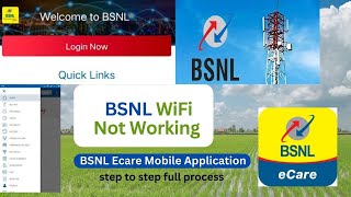 Bsnl WIFI Internet Not Working Bsnl Internet Problem [upl. by Netsruk900]